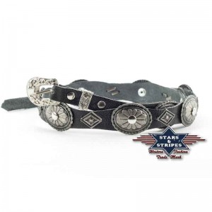 Stars & Stripes - Hat Band - Black Diamond Concho