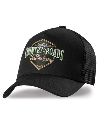 Trucker Hat - Country Roads Black