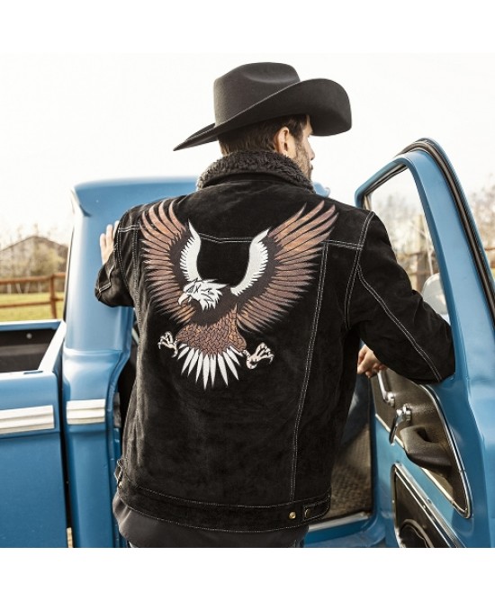 Stars & Stripes - Decker Black Men's Western Jacket