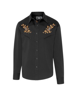 Stars & Stripes - Hogan Black Men's Western Shirt