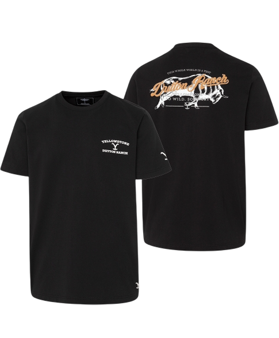 Stars & Stripes - Yellowstone T-Shirt So Wild So Angry Black Stars & Stripes - Yellowstone T-Shirt So Wild So Angry Black