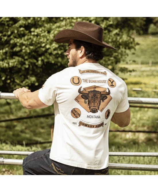 Stars & Stripes - Yellowstone T-Shirt The Bunkhouse Stars & Stripes - Yellowstone T-Shirt The Bunkhouse