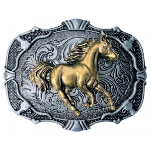 Belt Buckle - Western Running Horse