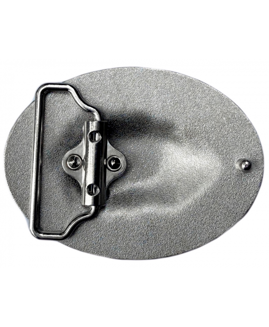 Belt Buckle - Black Horse Flowers