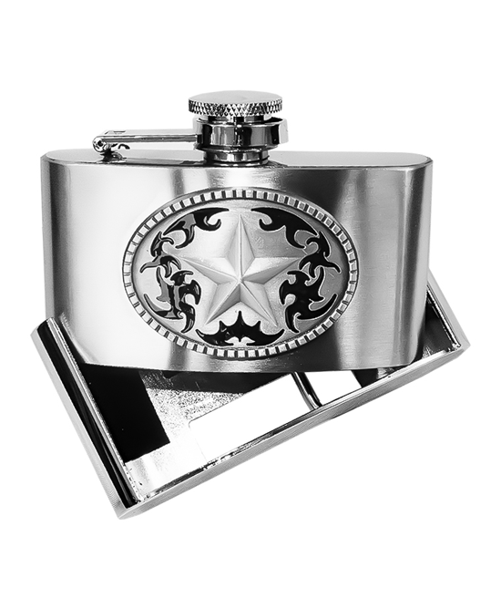 Belt Buckle - Texas Star Flask