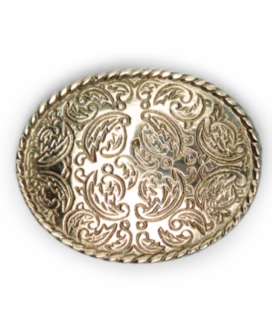 Belt Buckle - Gold Scroll