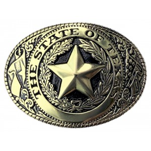 Belt Buckle - The State Of Texas Brass Belt Buckle - The State Of Texas Brass