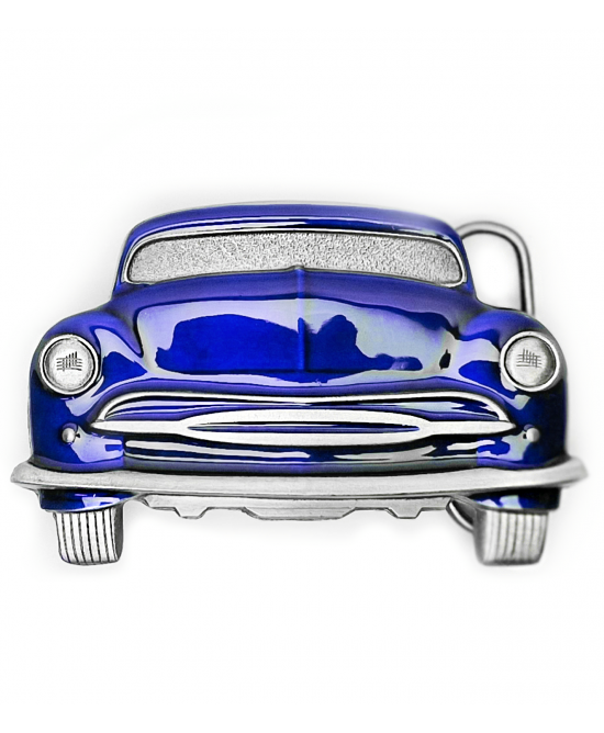 Belt Buckle - Blue Car