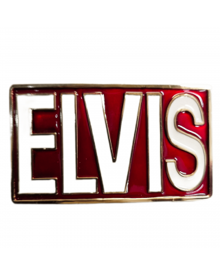 Belt Buckle - Elvis Red Rectangle