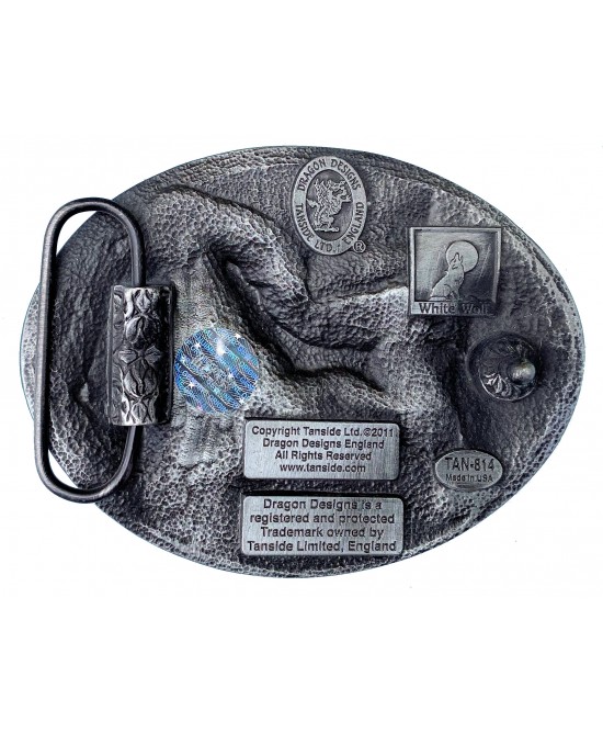 Belt Buckle -  Horse Feathers Scroll