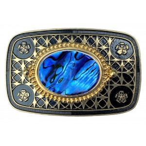 Belt Buckle - Blue Shell Gold Belt Buckle - Blue Shell Gold