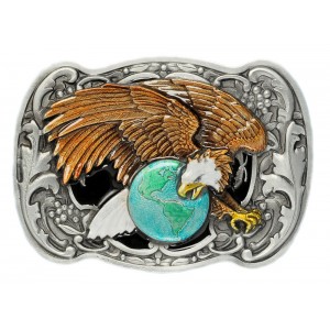 Belt Buckle - Eagle Globe