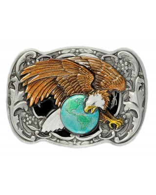 Belt Buckle - Eagle Globe