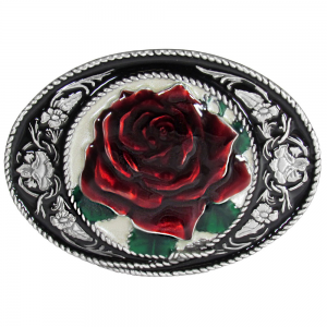 Belt Buckle - Western Rose