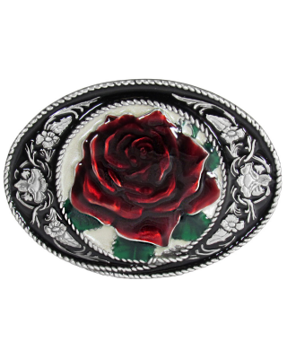 Belt Buckle - Western Rose