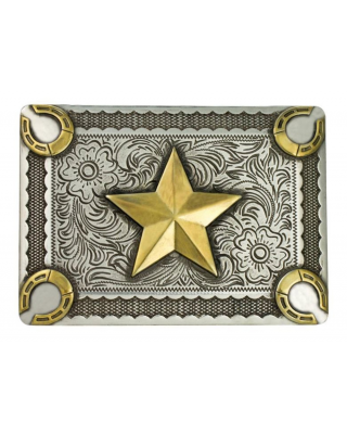 Belt Buckle - Star and Horseshoe Trophy