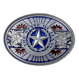 Belt Buckle - State of Texas Blue Belt Buckle - State of Texas Blue