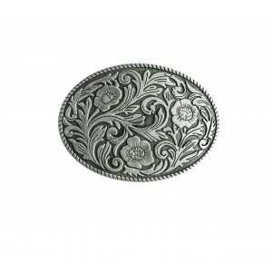 Belt Buckle - Flower Scroll