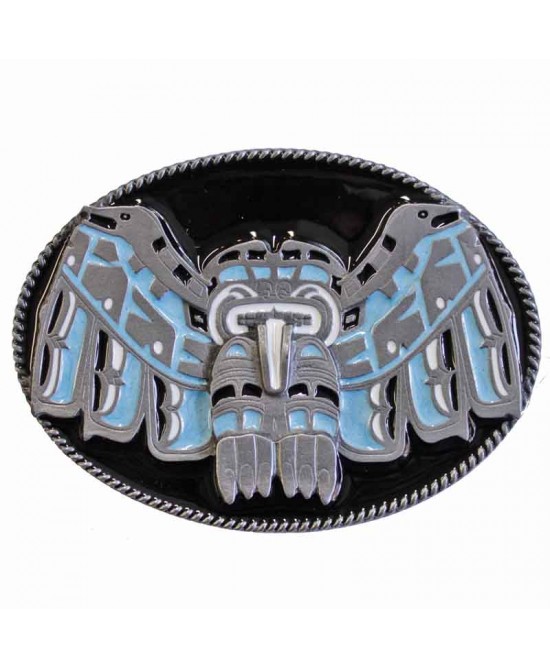Belt Buckle - Western Totem Black