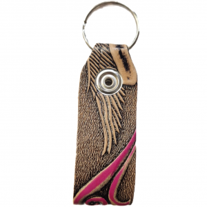 Belt Loop Keyring - Eagle Red Flower 