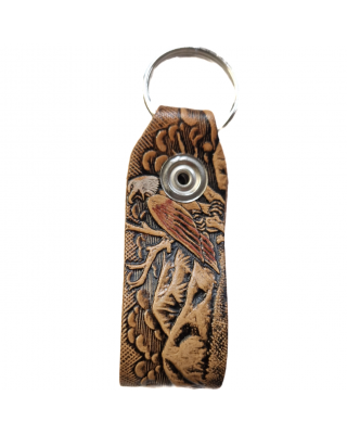 Belt Loop Keyring - Big White Eagle Brown