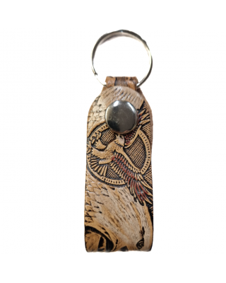 Belt Loop Keyring - Big White Eagle Brown