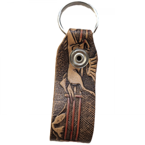 Belt Loop Keyring - Brown Horses