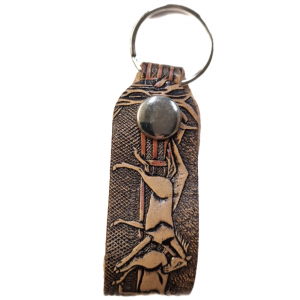 Belt Loop Keyring - Brown Horses