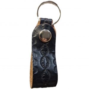 Belt Loop Keyring - Black Oval 