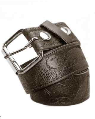 Leather Belt - Eagles Black
