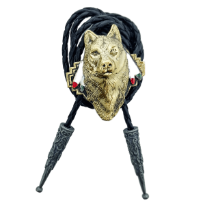 Bolo Tie - Wolf Gold Bolo Tie - Wolf Gold
