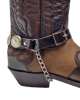 Boot Straps - Concho Brown Leather