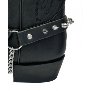 Boot Straps - Spikes Black