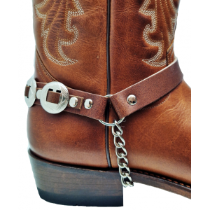 Boot Straps - Concho Tan Leather