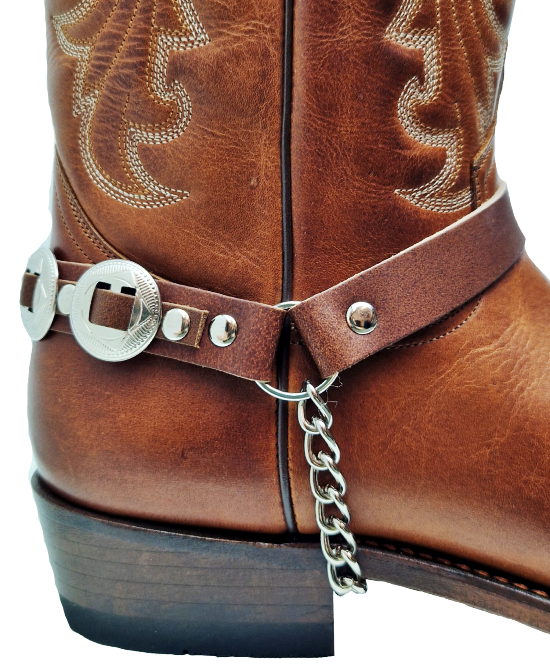 Boot Straps - Concho Tan Leather