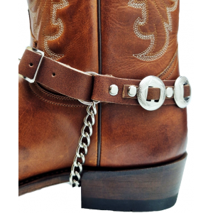 Boot Straps - Concho Tan Leather