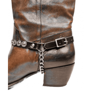 Boot Straps - Circular Dark Brown