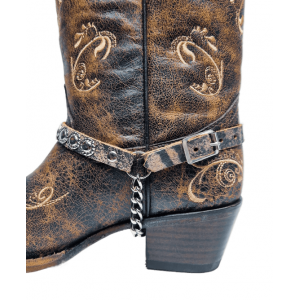 Boot Straps - Circular Stressed Brown