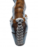 Boot Straps - Crystal Distressed Tan with Chains