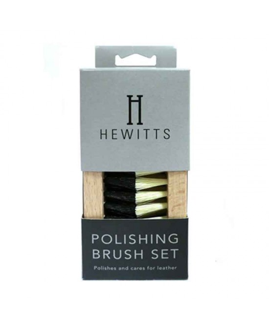 Hewitts Polishing Brush Set for Leather