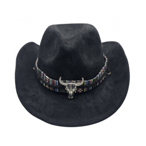 Western Hat - Children's - Black Steer