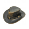 Leather Western Hat - Distressed Brown