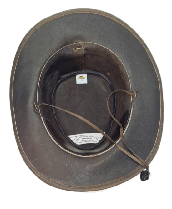 Leather Western Hat - Distressed Brown