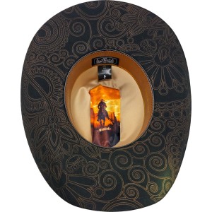 Wool Felt Buckle Hat Band Western Black Hat - Pattern Wool Felt Buckle Hat Band Western Black Hat - Pattern