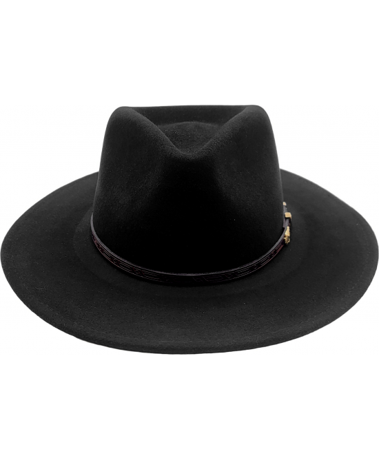 Wool Felt Western Hat - Horseshoe - Black