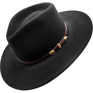 Wool Felt Western Hat - Horseshoe - Black