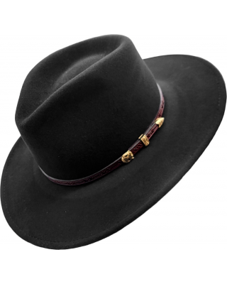 Wool Felt Western Hat - Horseshoe - Black