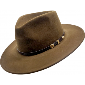 Wool Felt Western Hat - Horseshoe - Brown