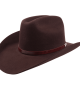 Wool Felt Western Brown Hat - Cognac Hatband