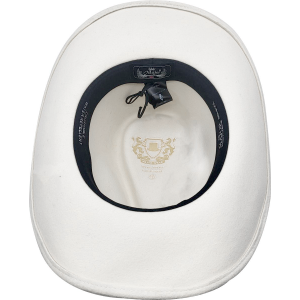 Wool Felt Western White Concho Hat